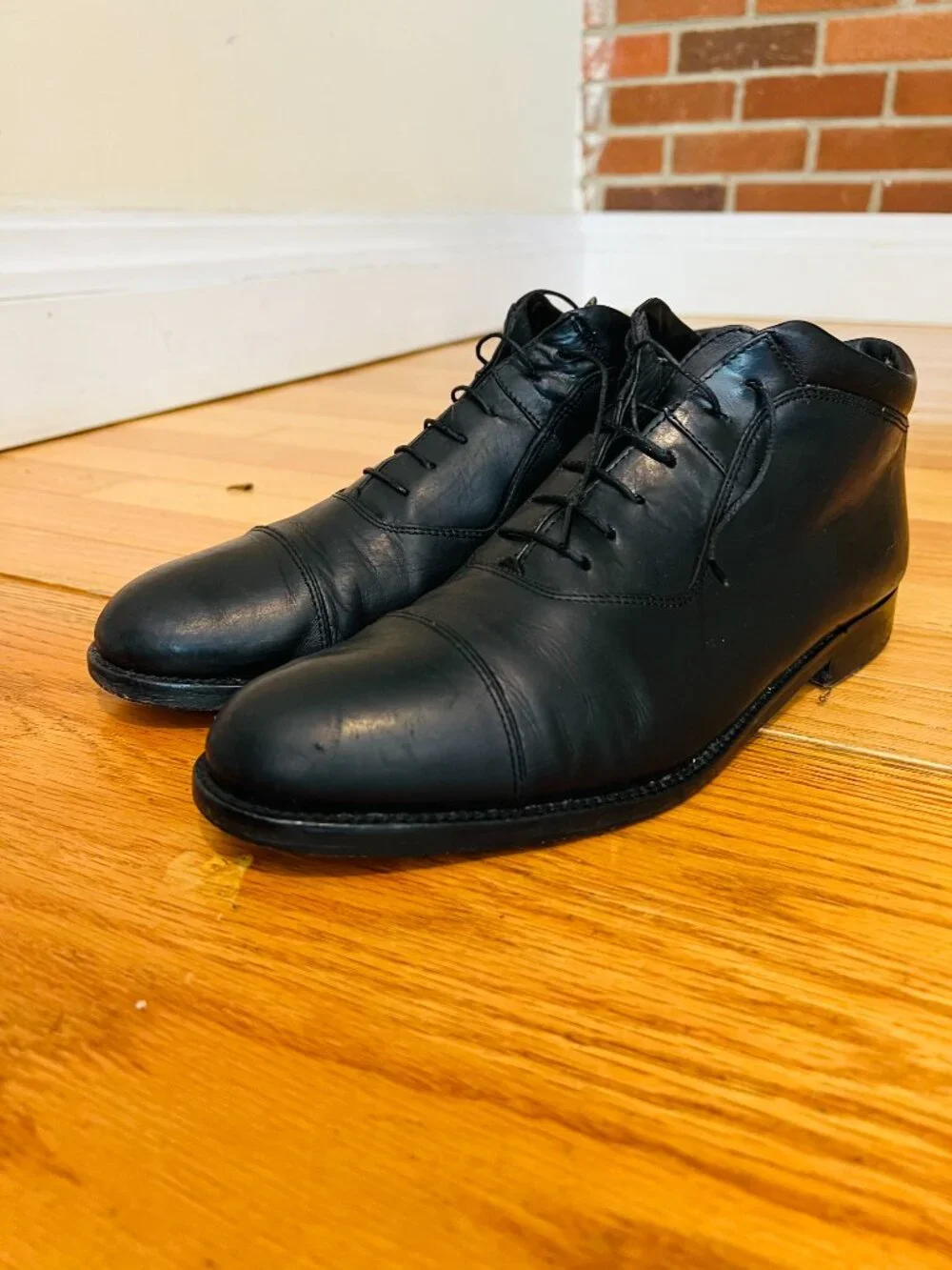 Domani Made In Italy By Johnston & Murphy black Calfskin Ankle-boot Size 9.5 M